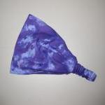 Tie Dye Headband Head Wrap Dreadband Womens Purple..